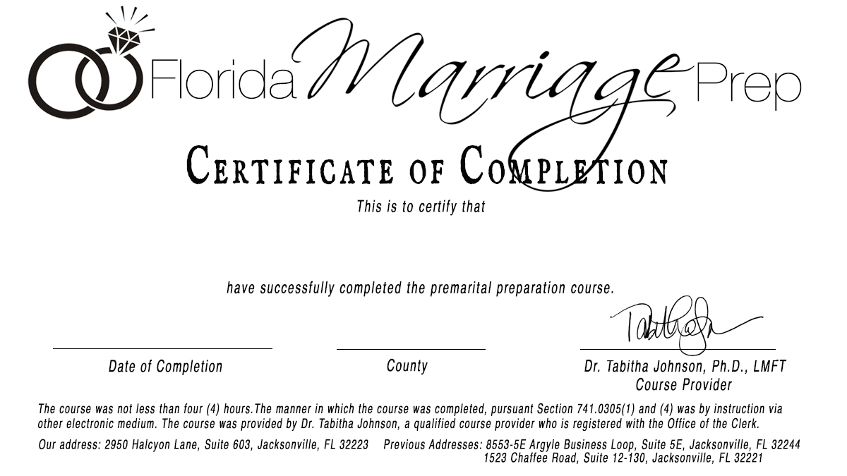 Fl Marriage Prep Certificate V4 – Dr Tabithas Marriage Prep Course